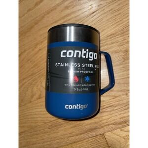 Contigo 14 fl oz  Insulated Stainless Steel Mug w/ Handle/Spill Proof Lid  Blue